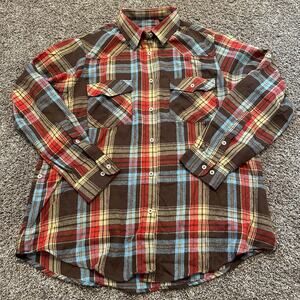 Men's Plaid Long-Sleeve Shirt Size XL
